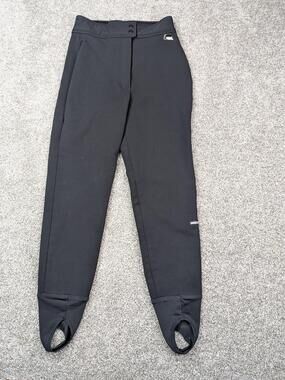 Snuggler Pants Womens 24 6R Black Stirrup Ski Riding Thermal Japan Wool Blend
